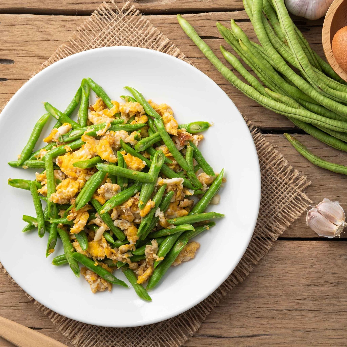 Beans orient wonder cooked and on a plate ready to eat.