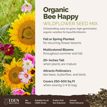 A visual overview of the wildflower seed mix, showcasing expected floral blooms.