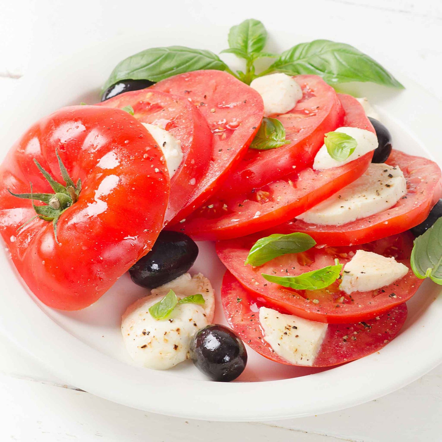 A caprese salad using Big Beef Plus tomatoes.