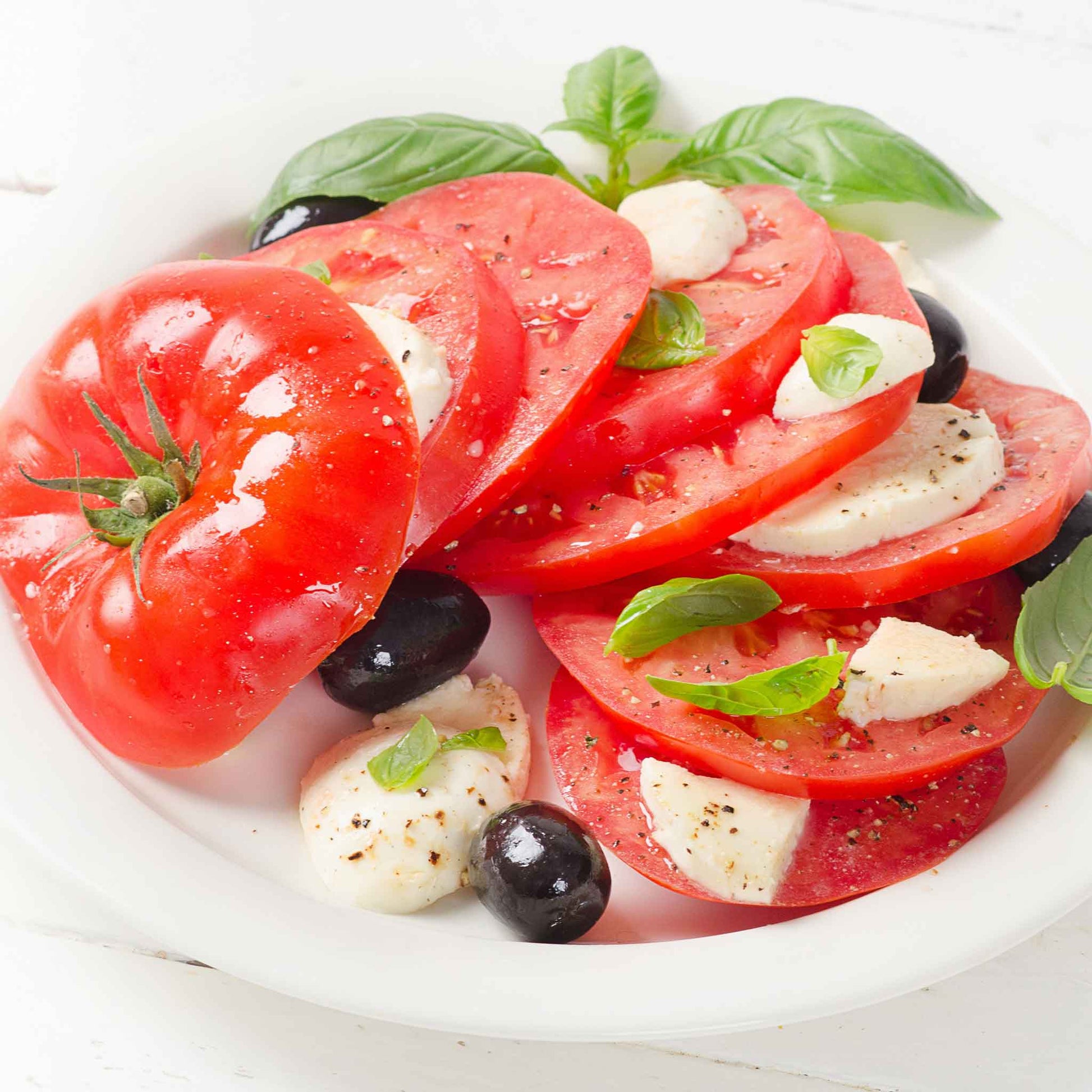 A caprese salad using Big Beef Plus tomatoes.